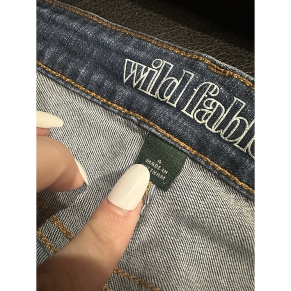Wild Fable Ripped Skinny Jeans High rise skinny size 4 blue Target - Picture 4 of 5